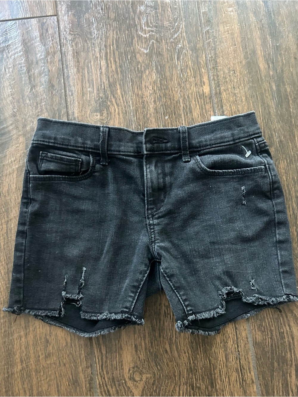 Old Navy Black Distressed Denim Kids Shorts